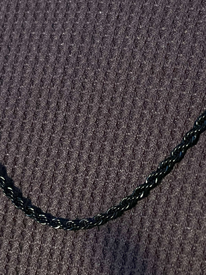 black rope chain necklace